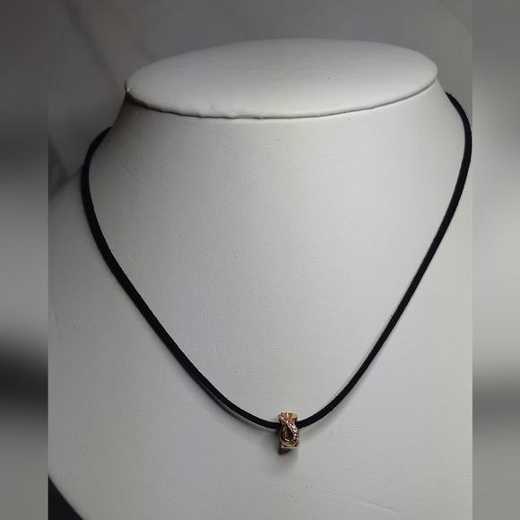 Rose Gold Plated Sterling Silver Charm Necklace - Picture 3 of 8